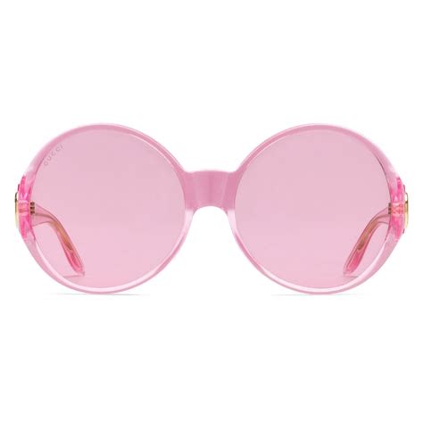 gucci glasses pink|gucci round pink sunglasses.